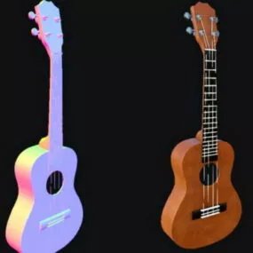 Ukulele Lute 3d model