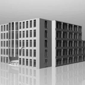 Collage Library Building 3d model