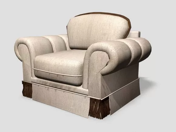 Talk Show Furniture With Chair Lamp 3d model
