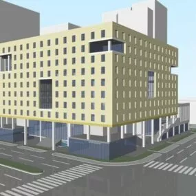 Urban Office Building Architecture 3d model