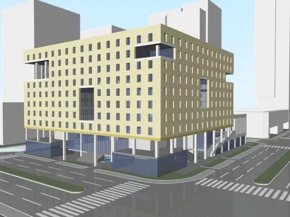Building Of Tokyo Nipon Tower 3d model