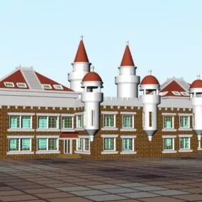 Victorian House Vintage Exterior 3d model