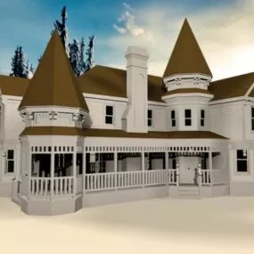 Victorian House Architecture 3d model