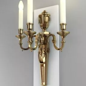 European Brass Wall Sconces 3d model