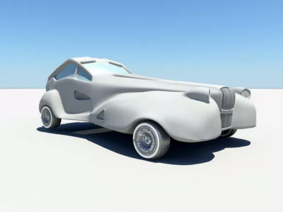 Simple Pinewood Concept Car 3d model