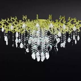 Beautiful Crystal Drop Chandelier 3d model