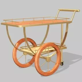 Vintage Kitchen Cart 3d model