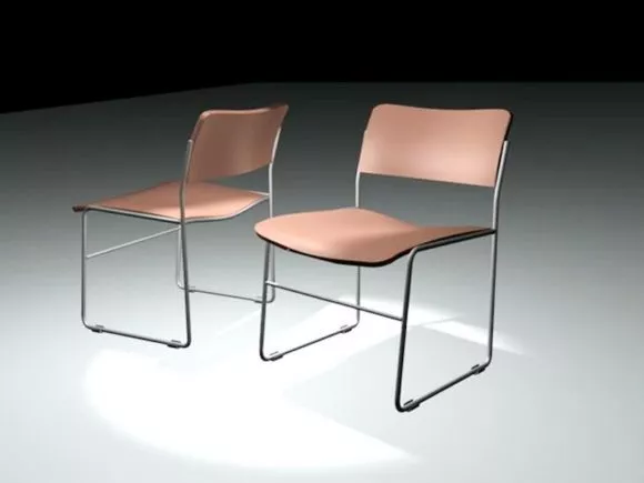 Two Swivel Chair 3d model