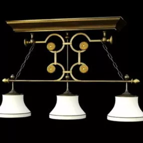 Classic Pool Table Lights 3d model