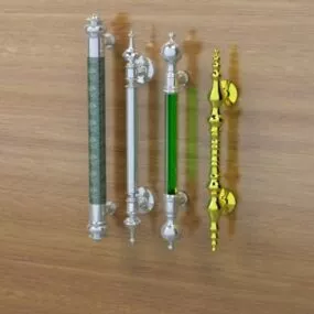Retro Push Pull Door Handles 3d model