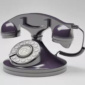Vintage Rotary Phone 3d model