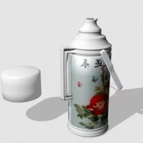 Vintage Thermos Bottle 3d model