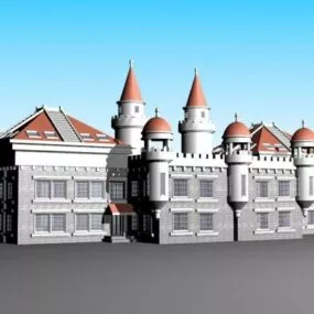 Vintage House Victorian Style 3d model