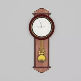 Vintage Wall Clock Pendulum 3d model