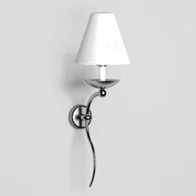 Vintage Wall Sconce White Shade 3d model