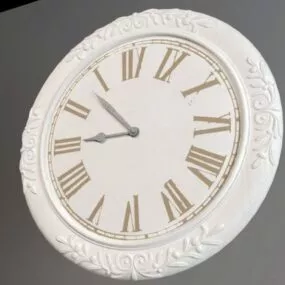 Vintage European Wall Clock 3d model