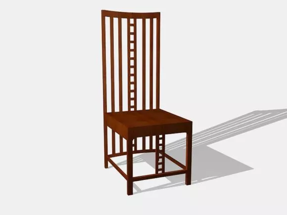 Talk Show Furniture With Chair Lamp 3d model