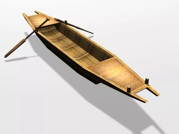 White Sailing Boat 3d model