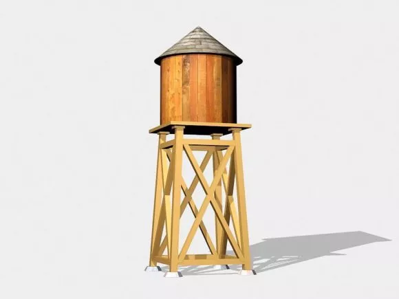 Scifi Tower Station 3d model