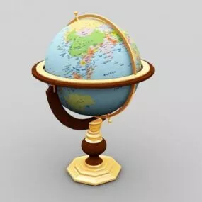 Classic World Globe 3d model