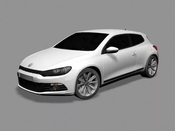 Retro Roadster Car 3d model