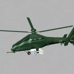 Wz19 Chinese Military Helicopter 3d model