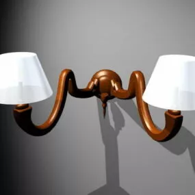 Wood Wall Sconce Lighting 3d model