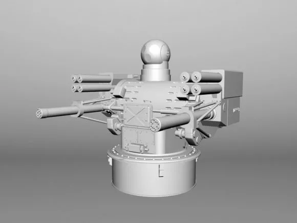 Warship Automated Anti Aircraft 3d model Warship Automated Anti Aircraft 3d model