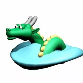Cartoon Water Dragon 3d model