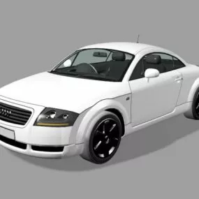 White Audi Tt Sedan 3d model