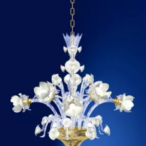 Flower Crystal Chandelier 3d model