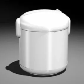 White Rice Cooker 3d model