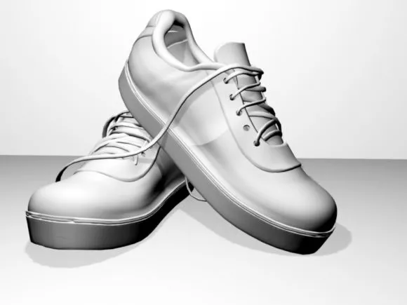 Black High Heel Shoes 3d model