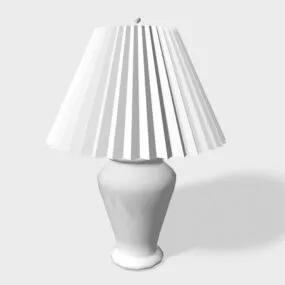 Elegant White Table Lamp 3d model