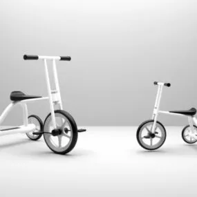 White Tricycle 3d model