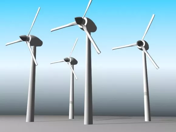 Electric Wind Turbine 3d model