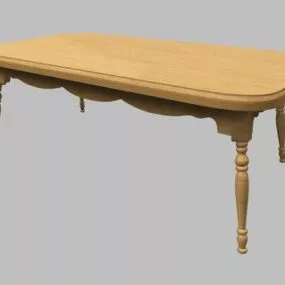 Antique Windsor Dining Table 3d model