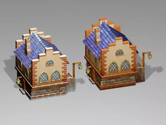 Cartoon Tree House 3d model