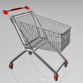 Wire Shopping Cart 3d model
