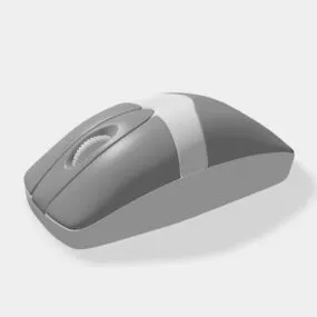Old Wireless Computer Mouse 3d model