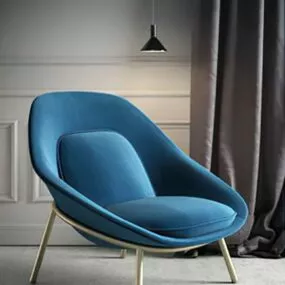 Womb Fabric Lounge Chair 3d model