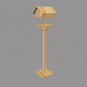 Wood Bird House 3d model