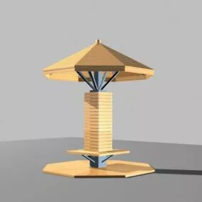 Small Wood Gazebo 3d model