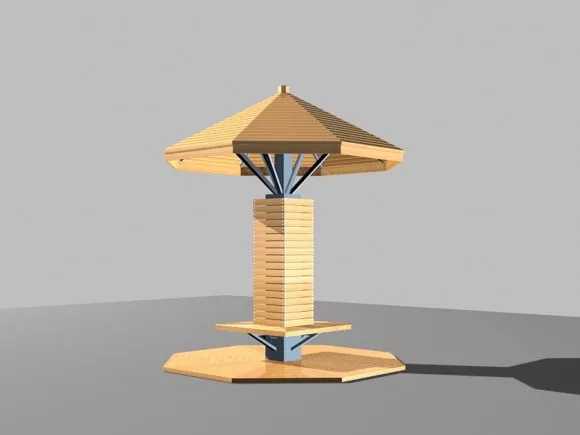 Sci-fi Downtown City Scene 3d model