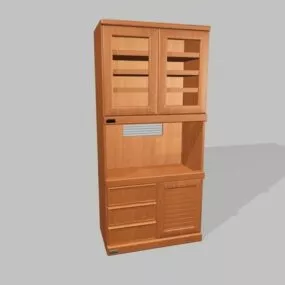 Wood Kitchen Cupboard 3d model