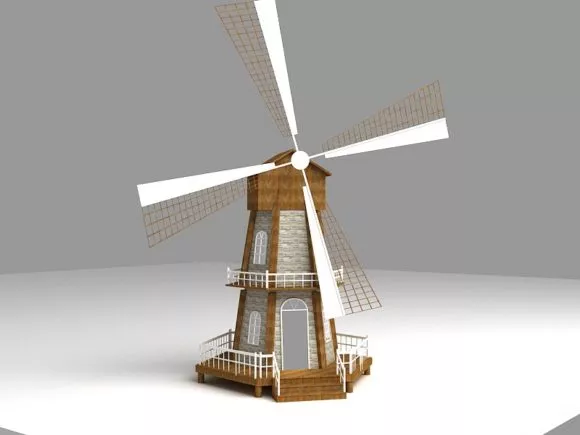 Dutch Windmill 3d model