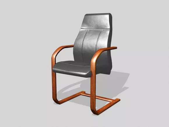 Bar Chair Read Leather Seat Pad 3d model