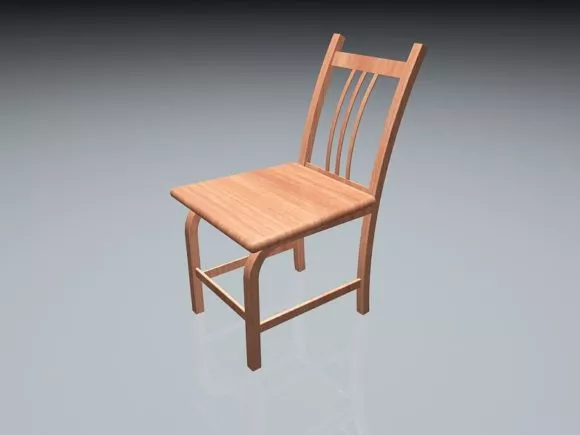 Modern Bar Chair With Stool 3d model