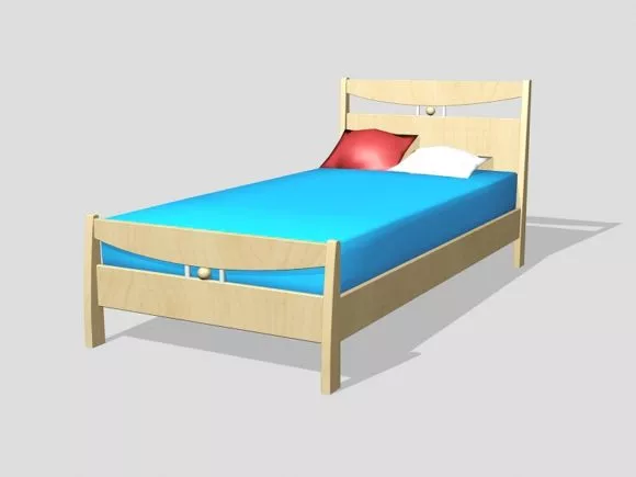 Bunkbed With Stair 3d model