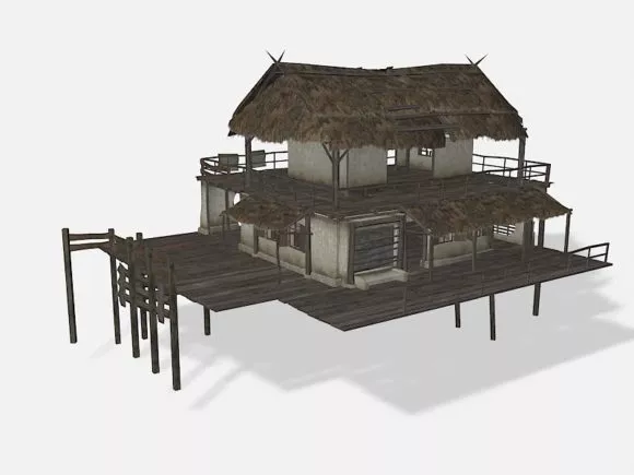 Cartoon Tree House 3d model